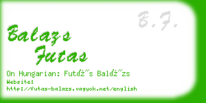 balazs futas business card